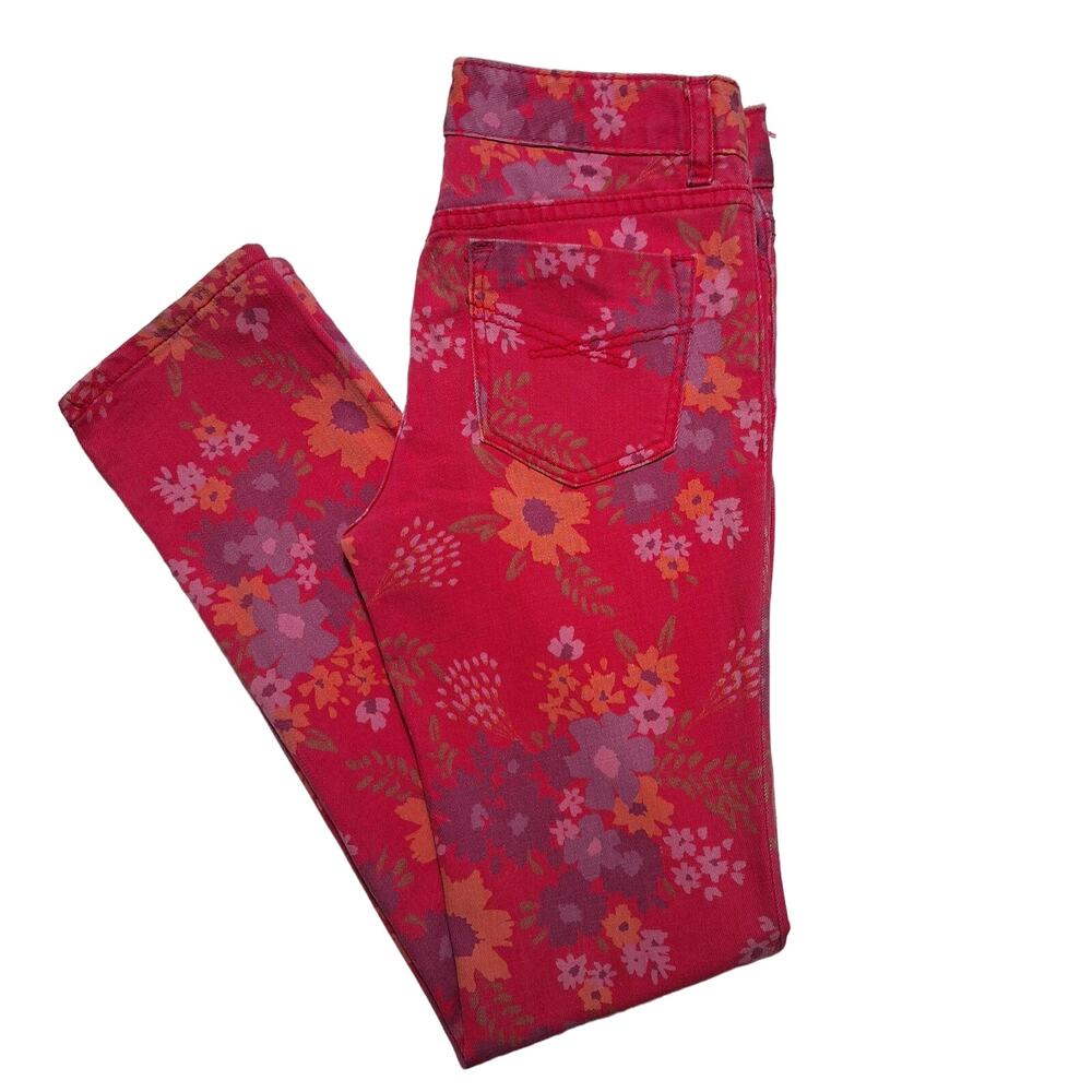 GAP Kids 1969 5-pocket floral print super skinny stretch jeans